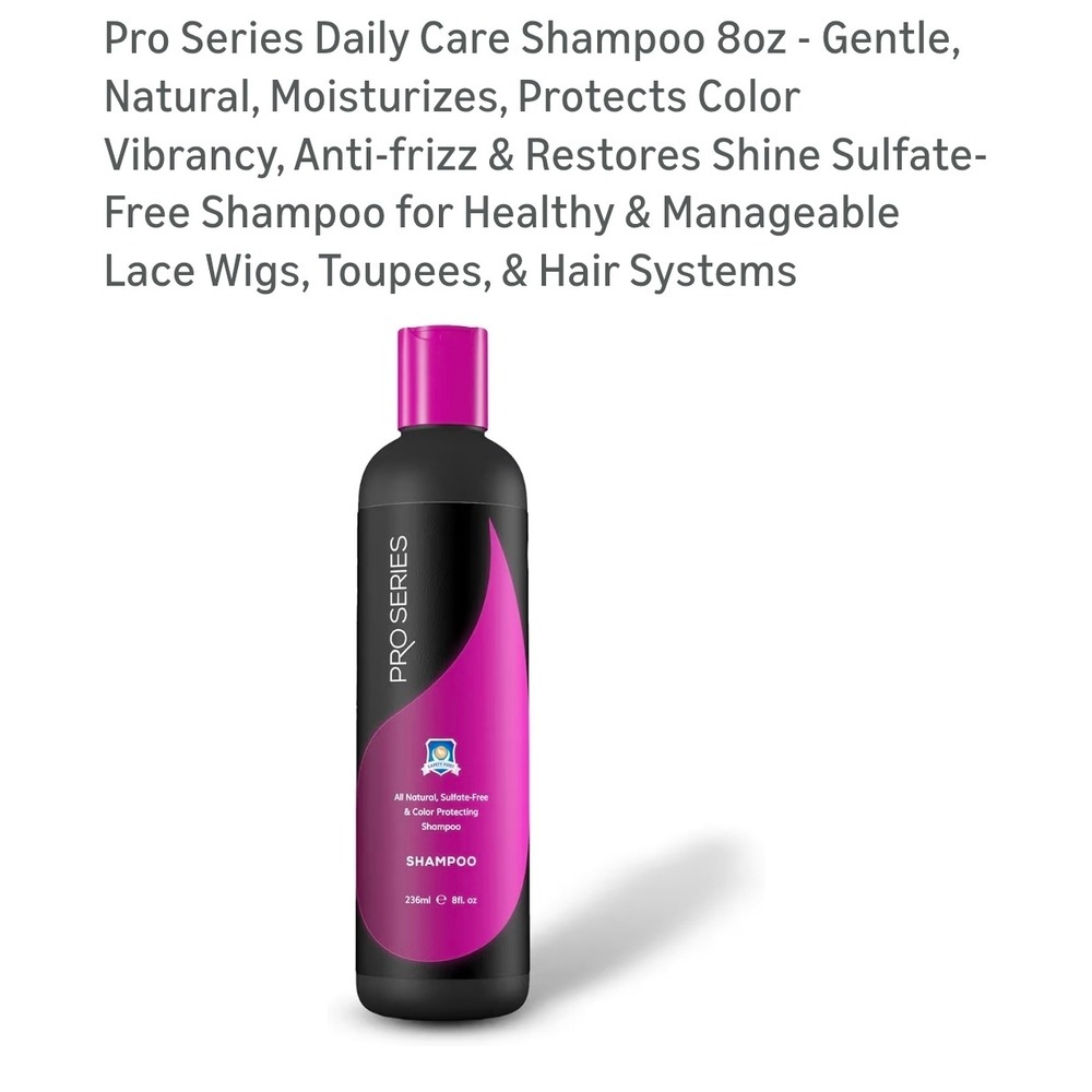 Pro Series Daily Care Shampoo‎ 8oz Sulfate-Free for Hsir, Wigs & Toupees